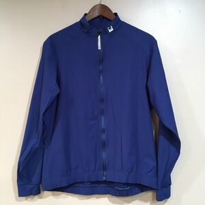 Solumbra Sun Protection Jacket Womens L Full Zip Blue Nylon Beach Travel Boating